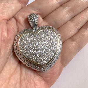 Most stunning Heart Pendant with high quality Pavé crystals